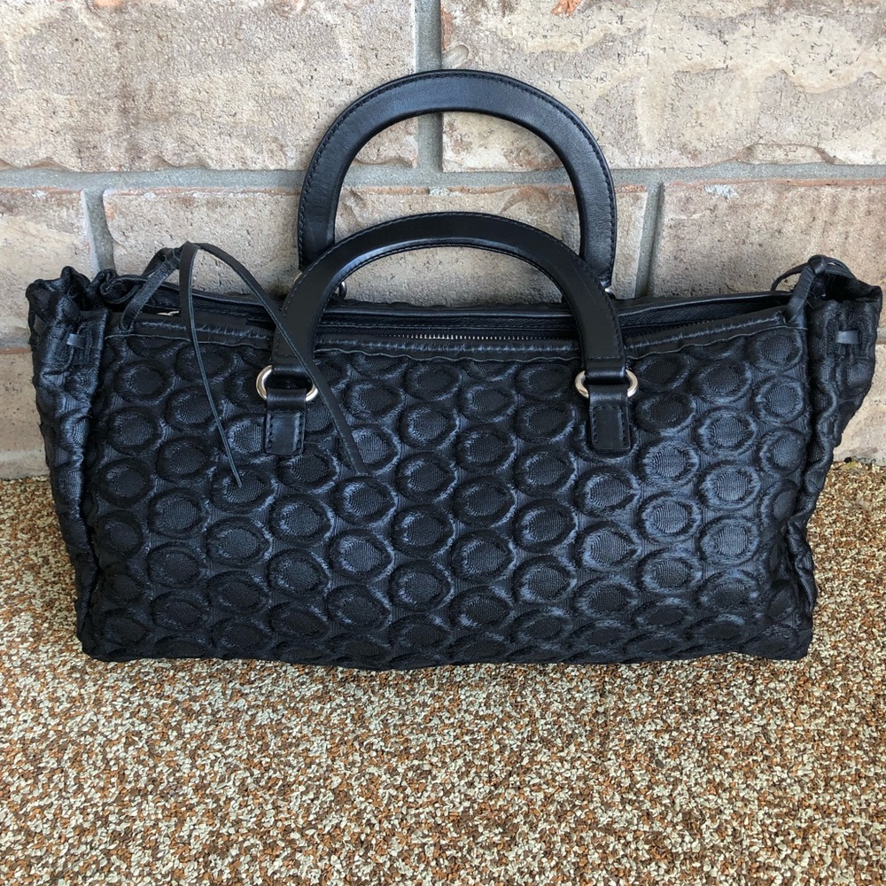 Authentic Prada embroidered Boston bag